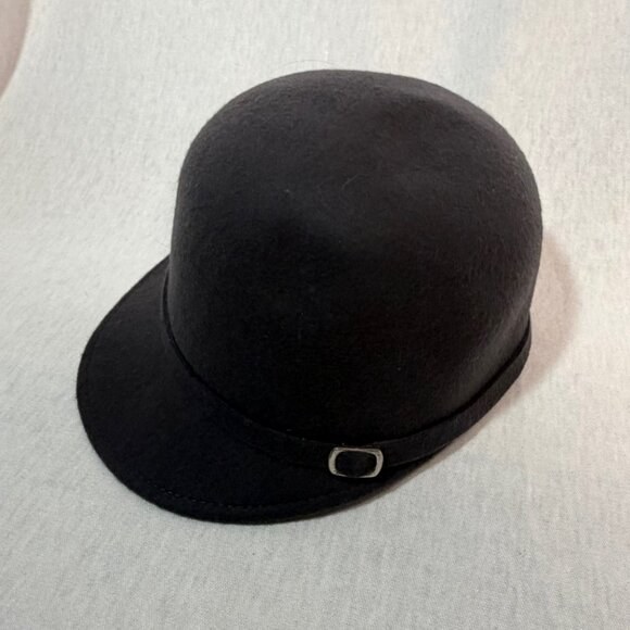 D&R Wool Bowler Hat Black Vintage Style Wool Felt Derby Cap Classic - Picture 7 of 7